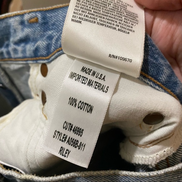 Agolde Riley High Rise Straight Cropped Jean Size 28 - Picture 4 of 5